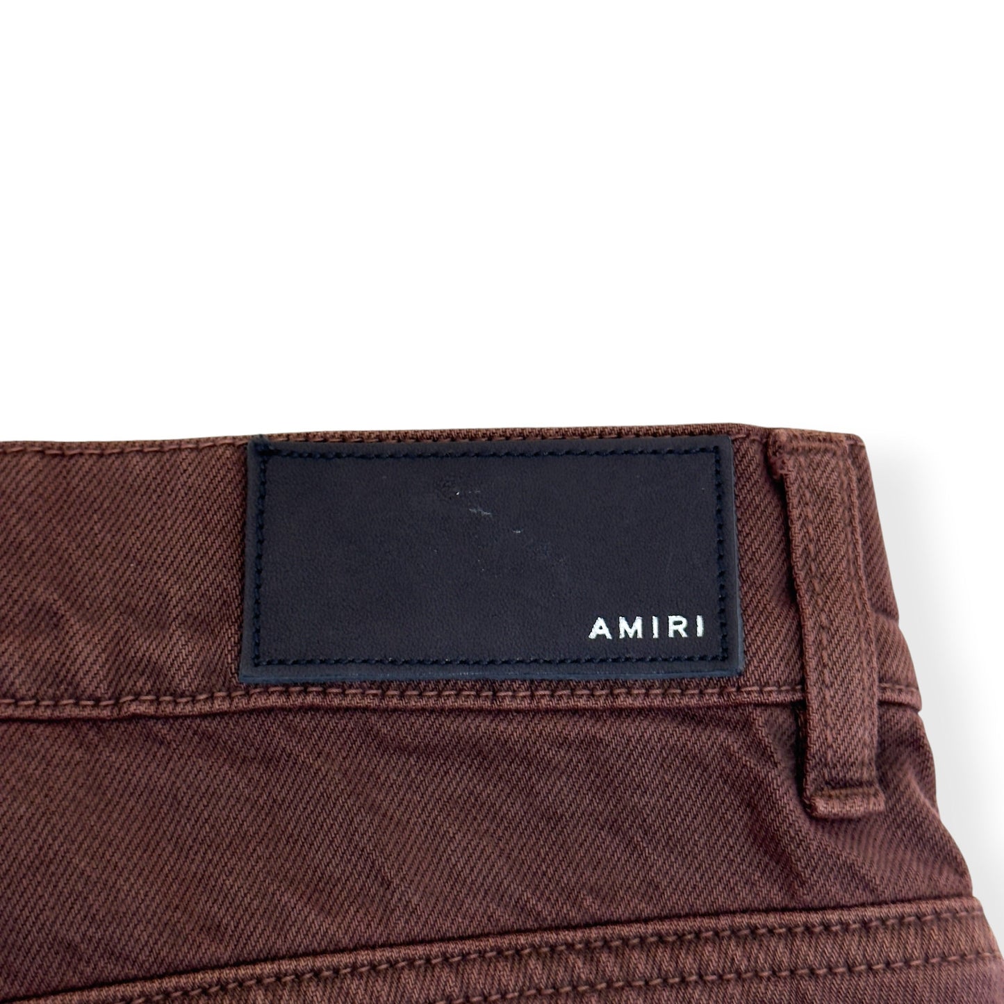 AMIRI CARPENTER DISTRESSED DENIM JEANS BROWN 34 / L | Large, Brown