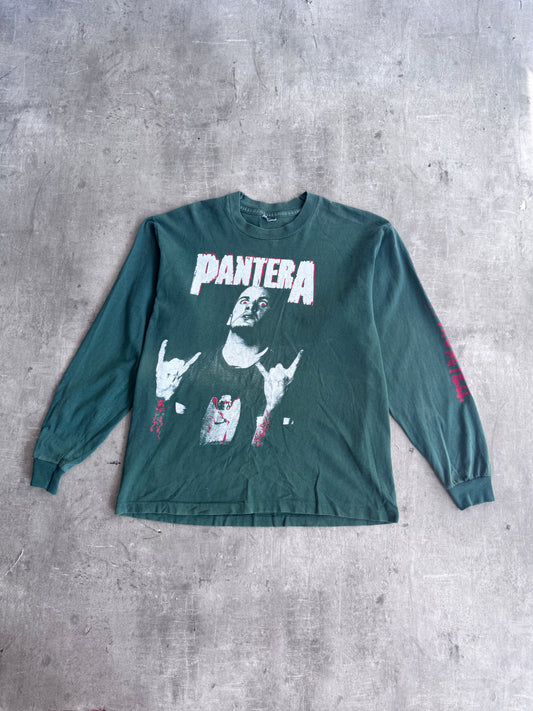 Pantera Cowboys From Hell L/S Tee | Large, Green