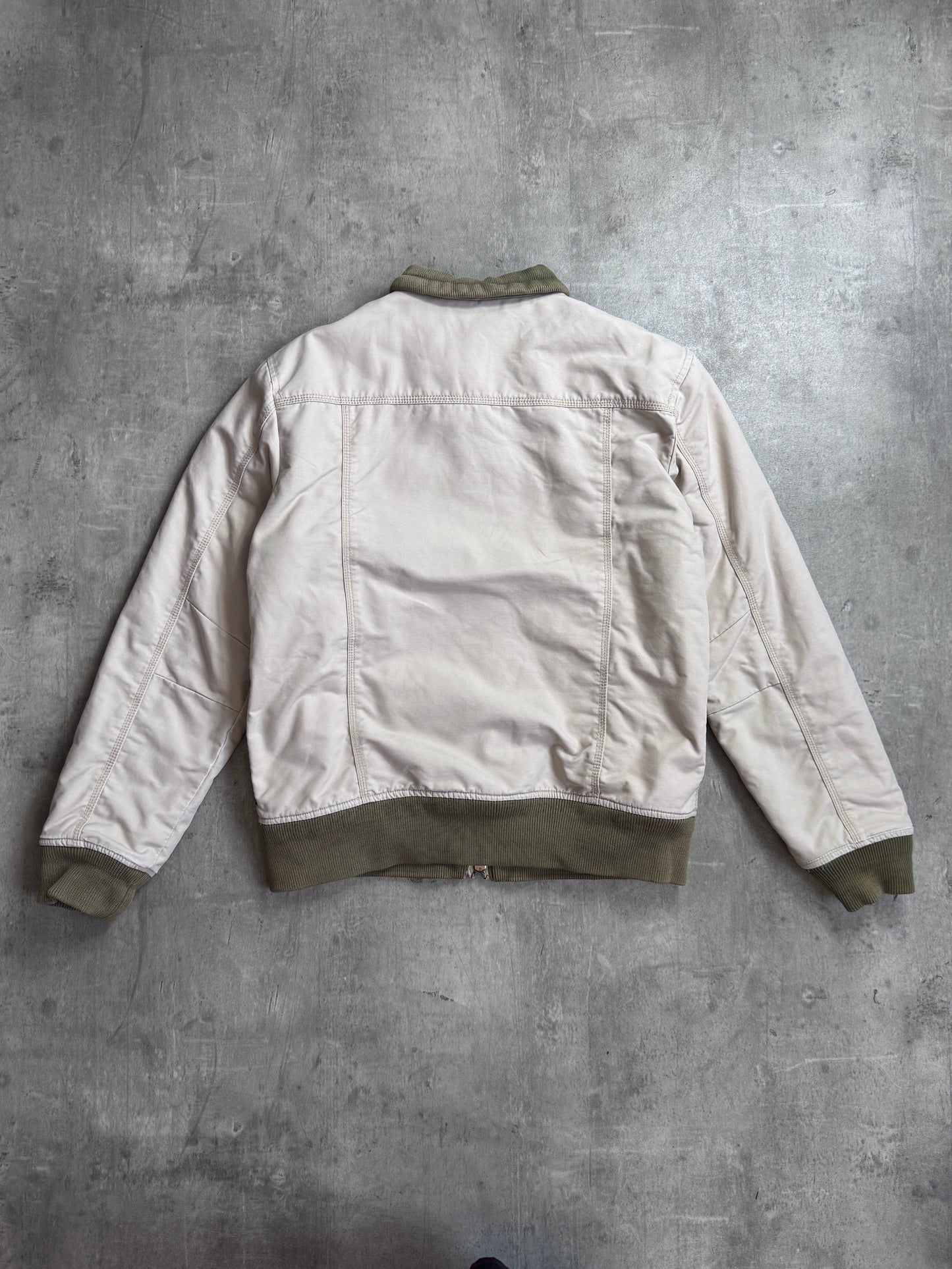 Armani Jeans Beige Padded Cotton Two-Pocket Jacket