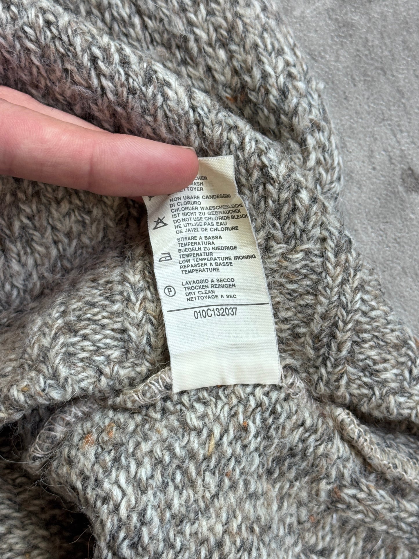 1984 Boneville Flecked Wool Grey Fisherman Sweater