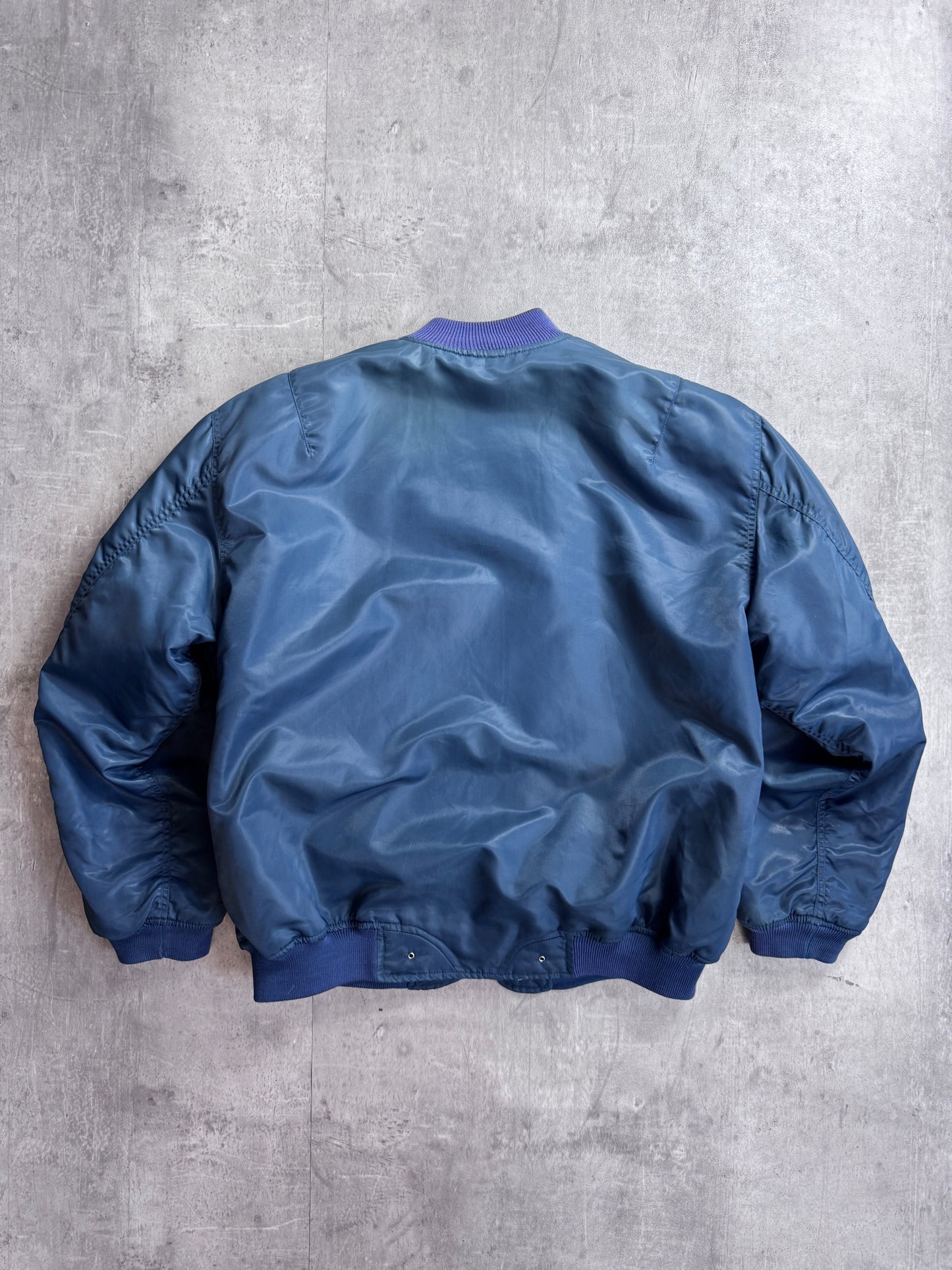1990's Diesel Nylon Quilted M-A1 Navy Bomber Jacket