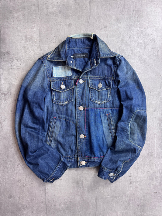 Dsquared2 F*cker Tab Distressed Denim Trucker Jacket