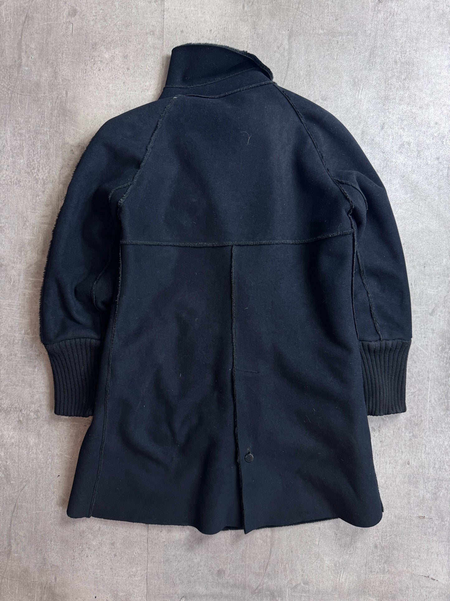 1990's Emporio Armani Double Breasted Raw Edge Seam Trench