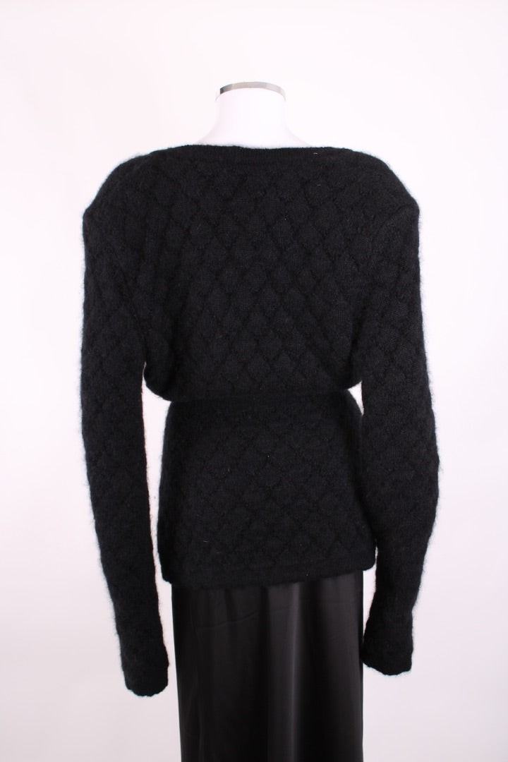 Balmain Drawstring Waist Cardigan Black 12 | Medium, Black