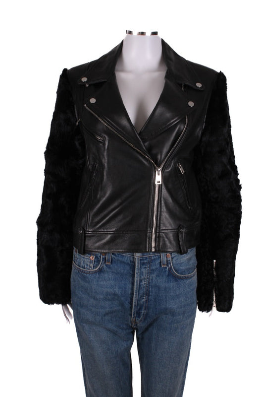 Claudie Pierlot Leather Jacket Black 12 | O/S, Black
