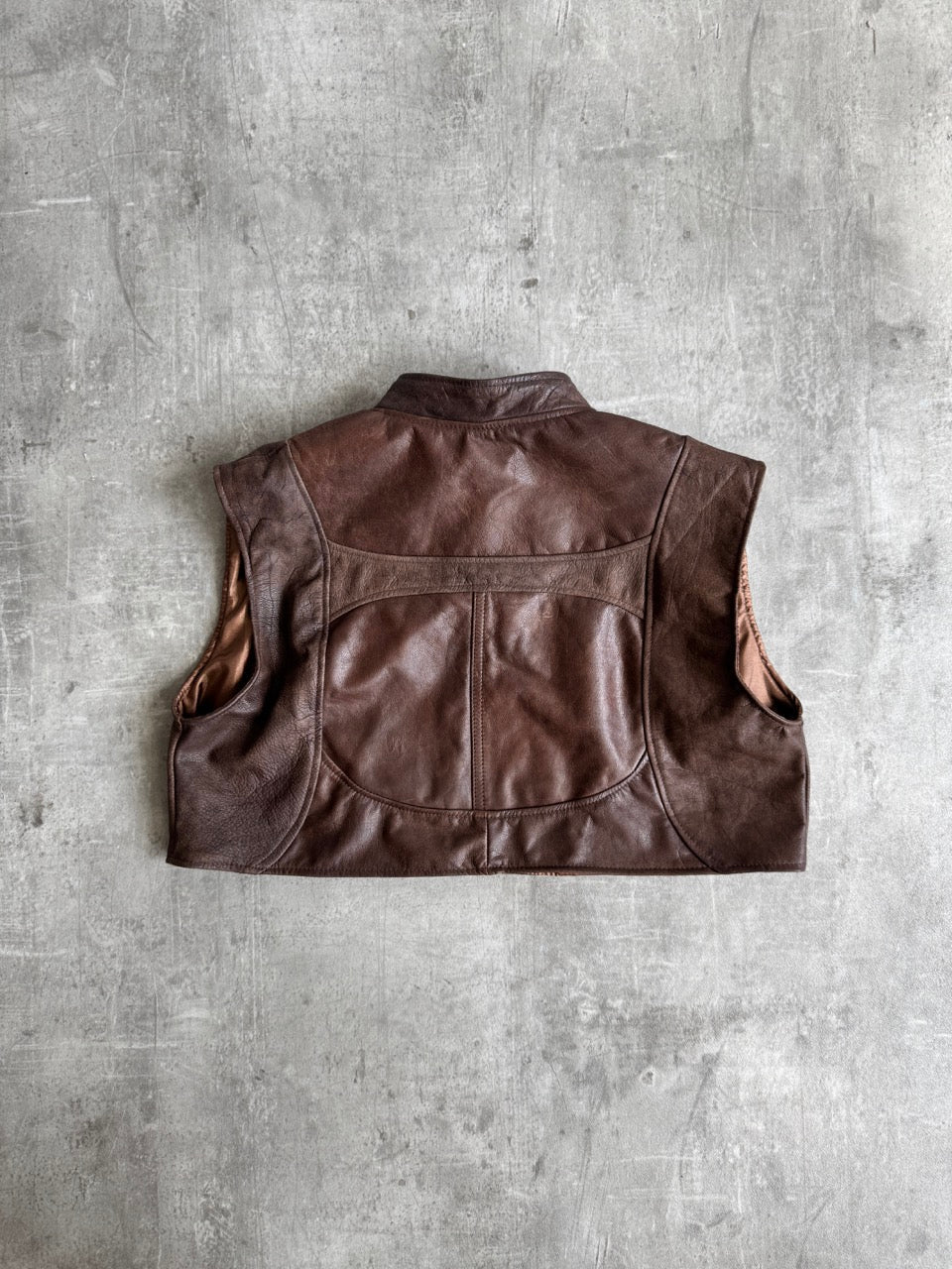 VT Rework: Cropped Leather Gucci Vest SC: 5782