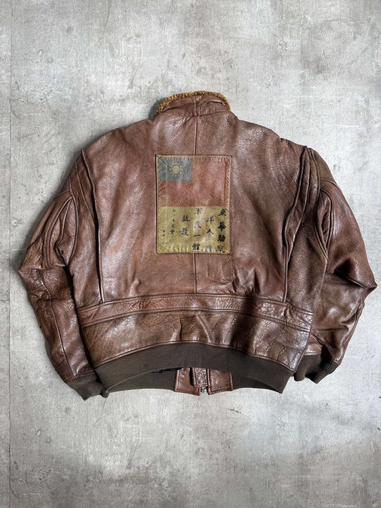 1980s Avirex G-1 Patchwork Leather Flight Jacket