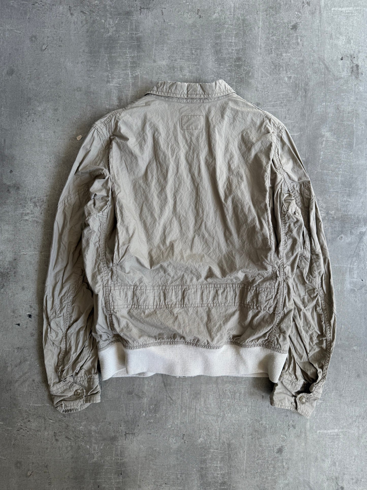 Engineered Garments Low Collar Khaki Bomber Jacket | Small, Multicoloured