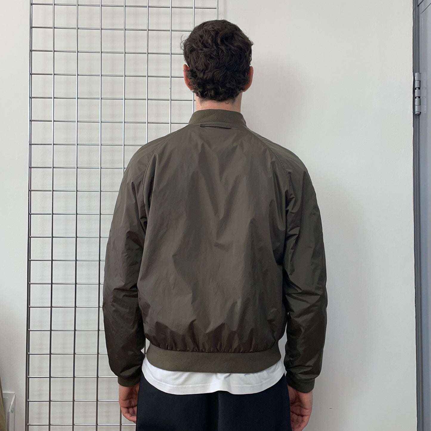 Prada Sport Khaki 2007 Nylon Racing Bomber Jacket | Large, Khaki