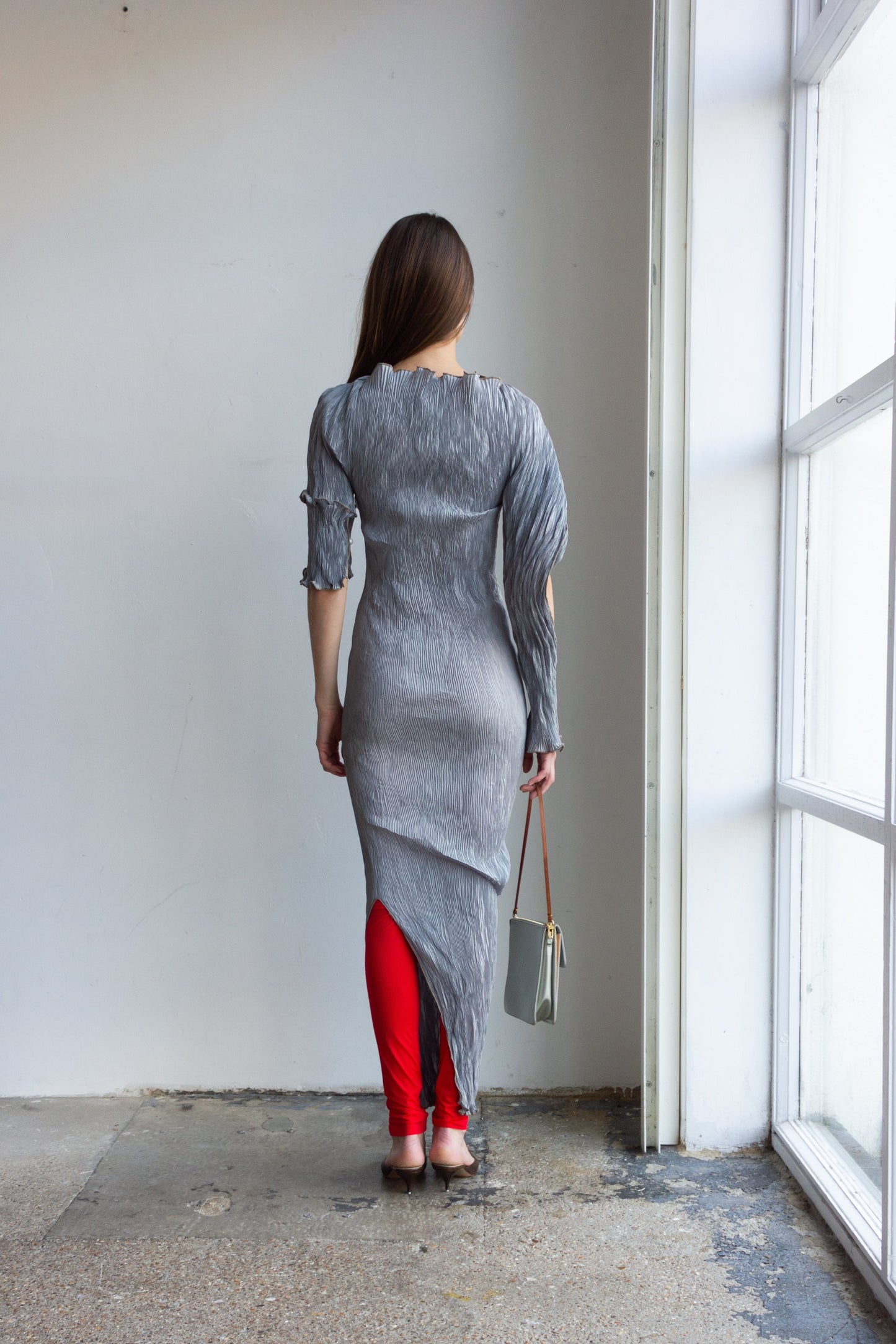 SOLD Peet Dullaert techno pleated dress