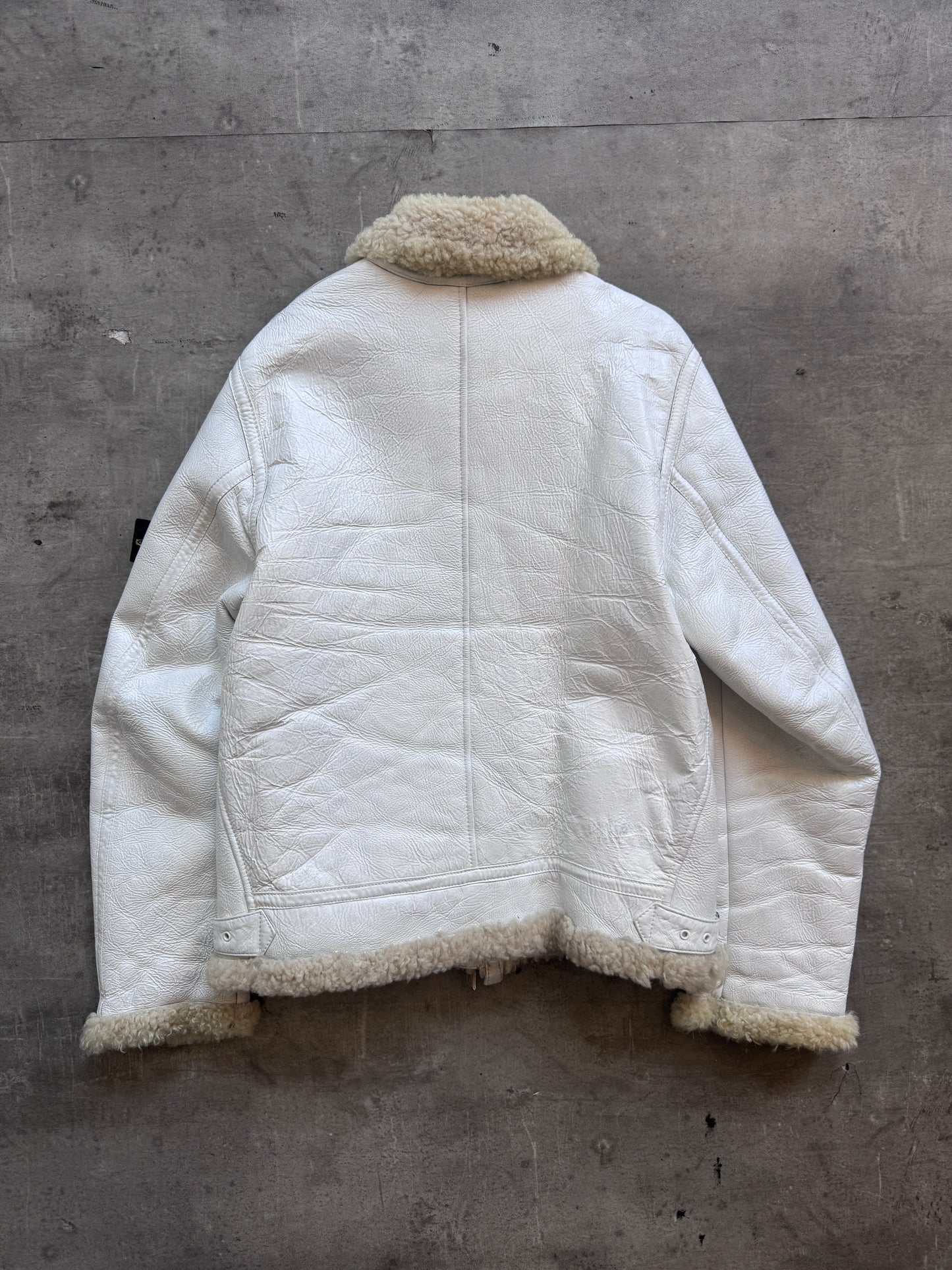 AW 2006 Stone Island Shearling Sheepskin Leather Jacket. FA : 276 | Large, Multicoloured