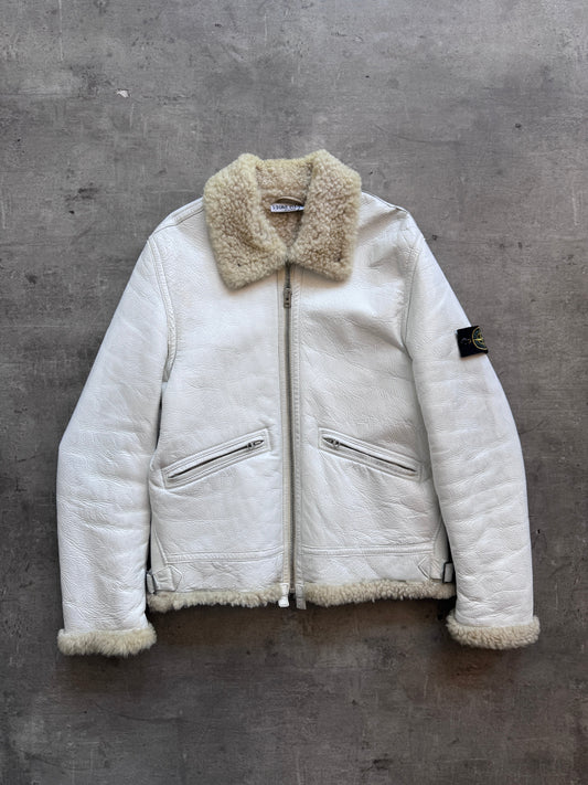 AW 2006 Stone Island Shearling Sheepskin Leather Jacket. FA : 276 | Large, Multicoloured