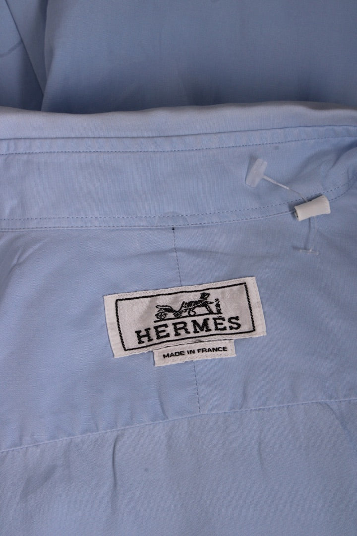 Hermes L/S Shirt Blue 15.5/ 39 | O/S, Blue