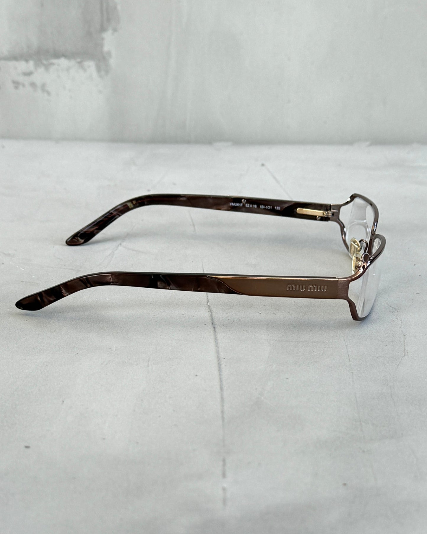 MIU MIU 90'S BAYONETTA GLASSES | O/S, Brown