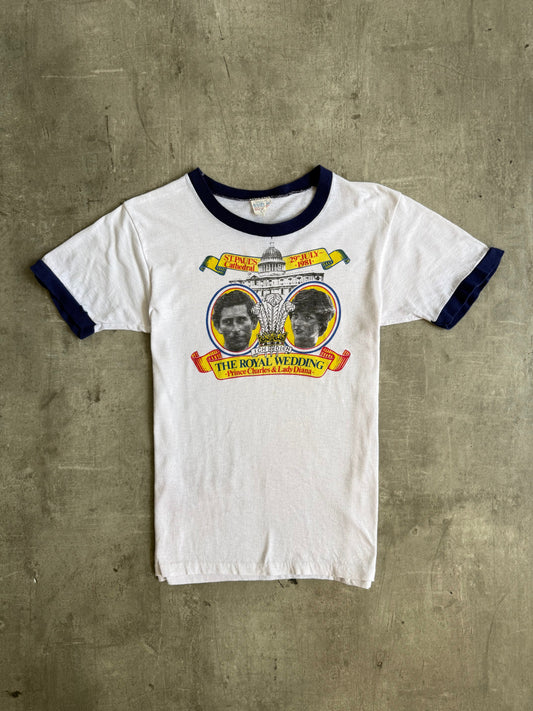 1980s Princess Diana Royal Wedding Ringer Graphic Tee