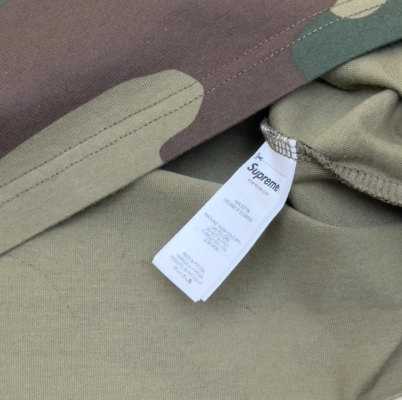 SUPREME BOX LOGO T-SHIRT WOODLAND CAMO L | Large, Camo