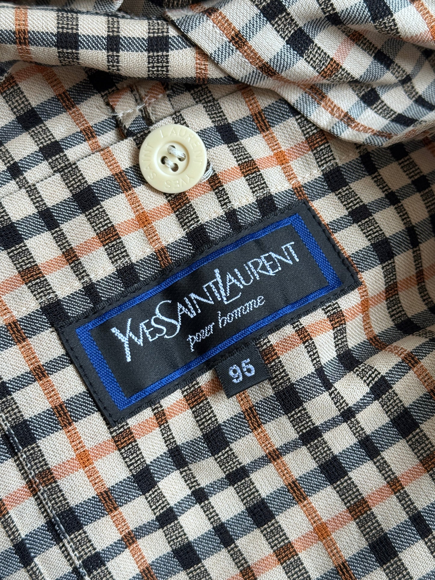 YSL Autumnal Check Lightweight Bomber Jacket