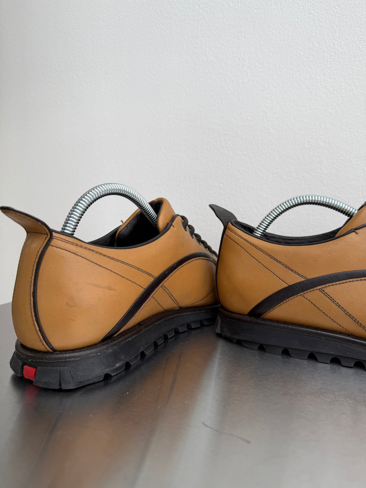 Prada Sport Leather Oxford Shoes | MEDIUM, Tan