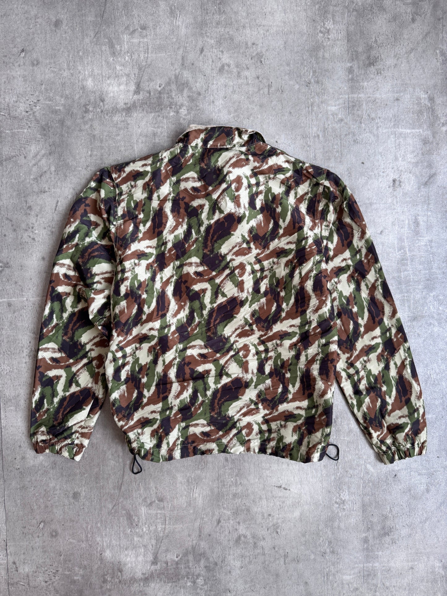 1990s Stussy Camo Collarless Harrington Jacket