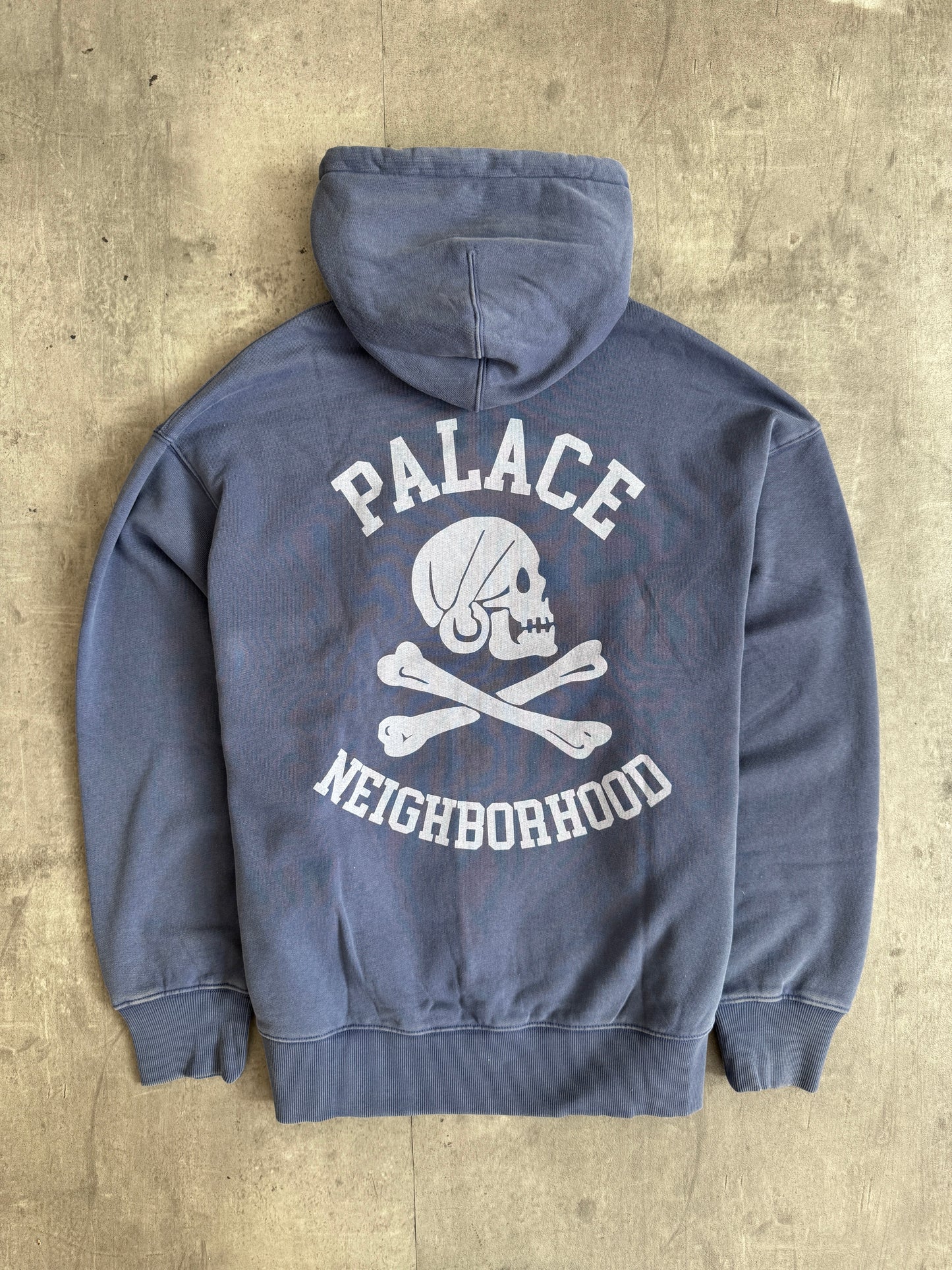 PALACE NEIGHBORHOOD SKULL ZIP HOOD NAVY