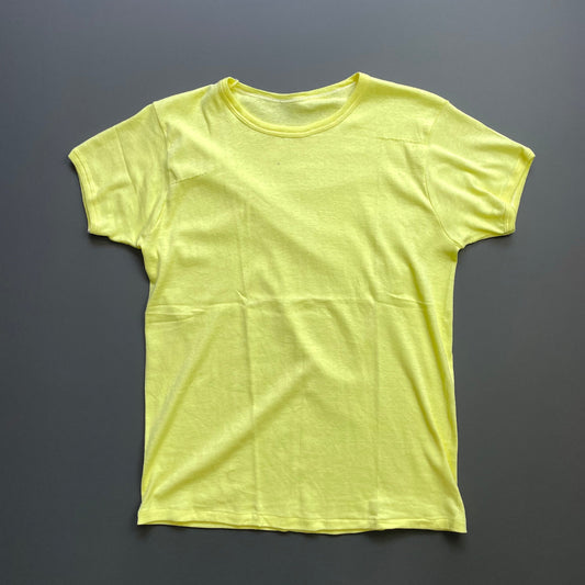 Vintage Yellow 60s/70s Fitted T-Shirt | Medium, Yellow