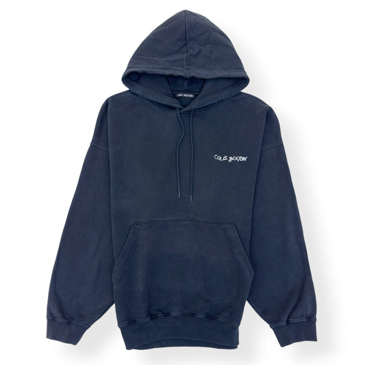 COLE BUXTON GRAPHIC PRINT HOODIE BLACK / WHITE L | Large, Black