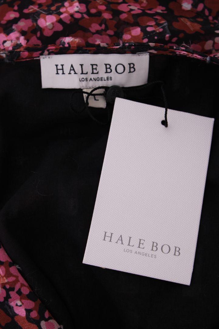Hale Bob S/S Floral Ruffle Dress Black/ Pink L | Default Title, Black