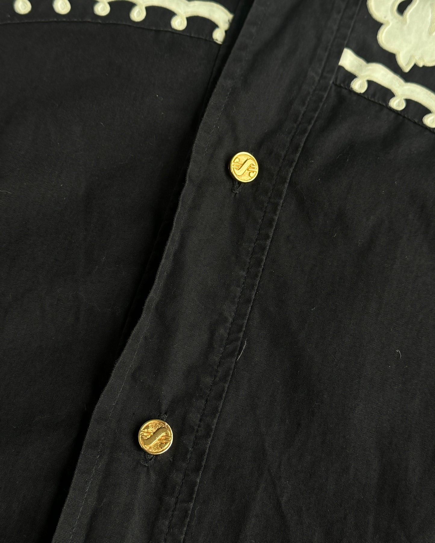 JUNIOR GAULTIER 1990S WESTERN COWBOY SHIRT - L | Large, Black