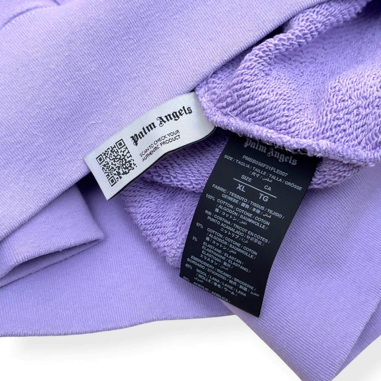 PALM ANGELS TEDDY BEAR HOODIE PURPLE XL | XL, Purple
