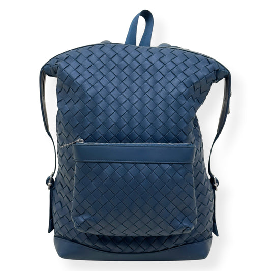 BOTTEGA VENETA CALFSKIN INTRECCIATO HYDROLOGY BACKPACK NAVY O/S | O/S, Navy