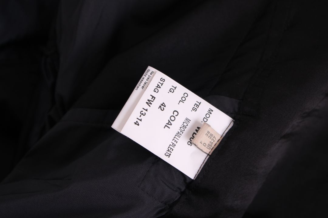 Marithe Francois Girbaud L/S Ruffle Pleated Jacket Grey 10 | Default Title, Black