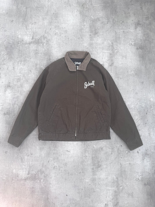 Schott NYC Spellout Cotton Bomber Jacket