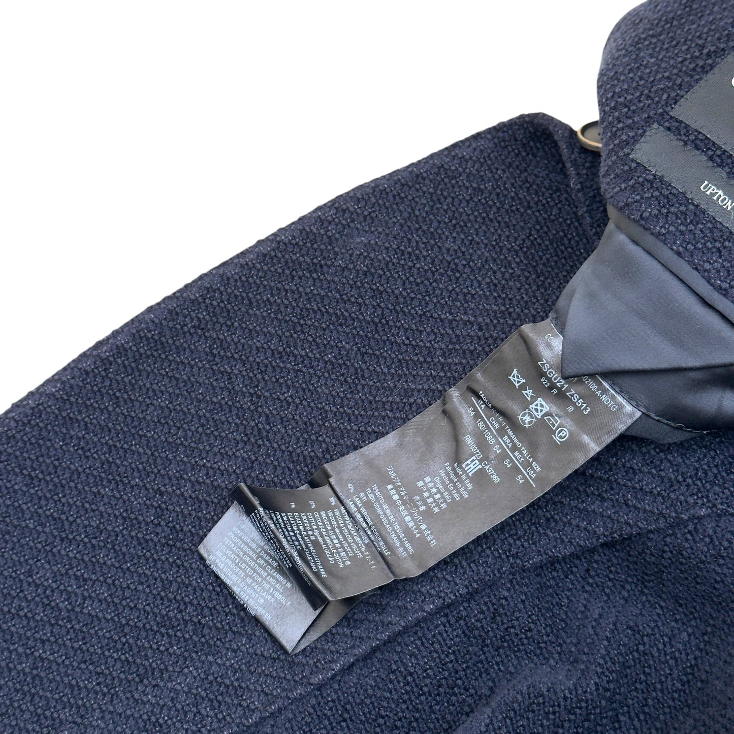 GIORGIO ARMANI UPTON WOOL BLAZER NAVY 54 / XL | XL, Navy