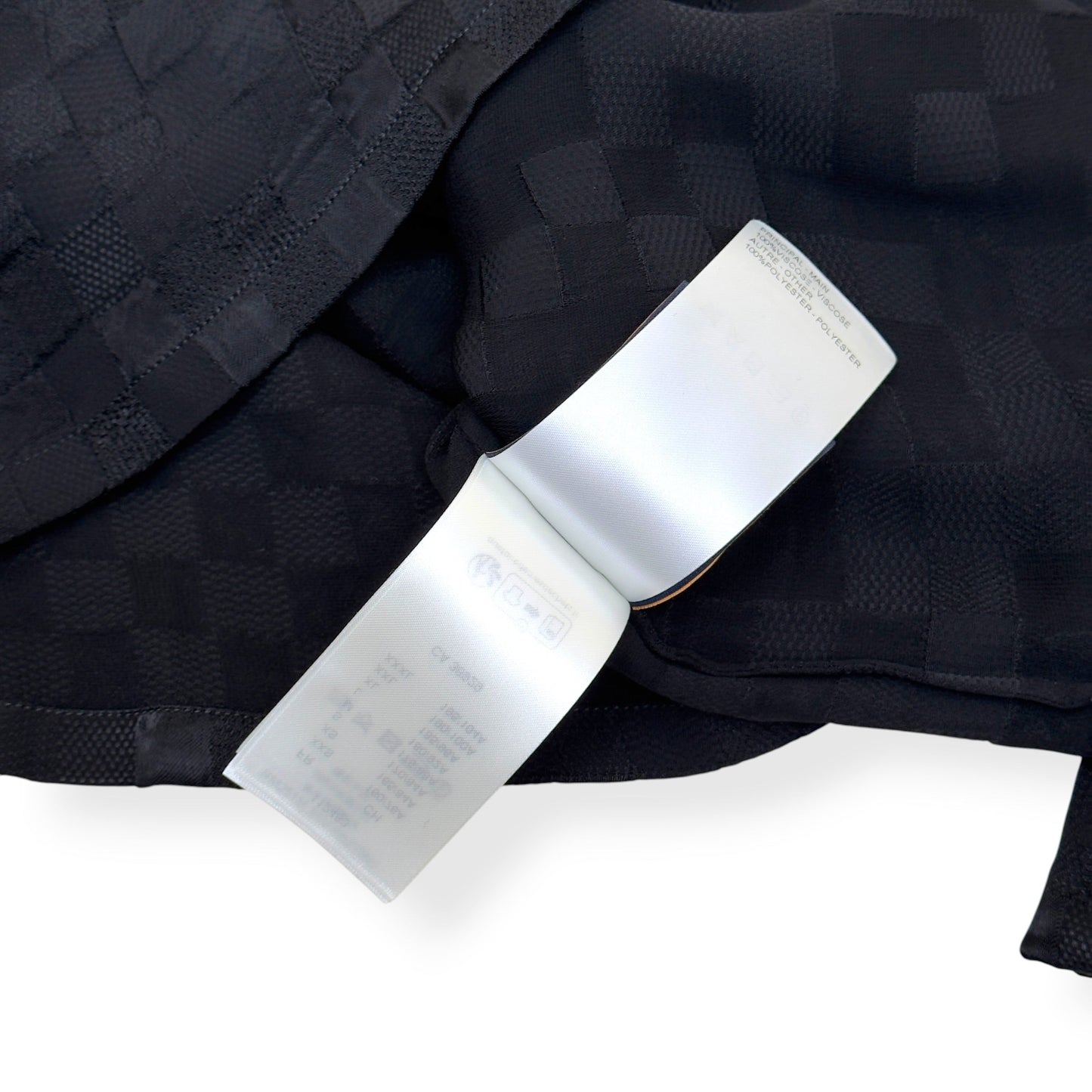 LOUIS VUITTON DAMOFLAGE JACQUARD SILK SHIRT BLACK XL | XL, Black