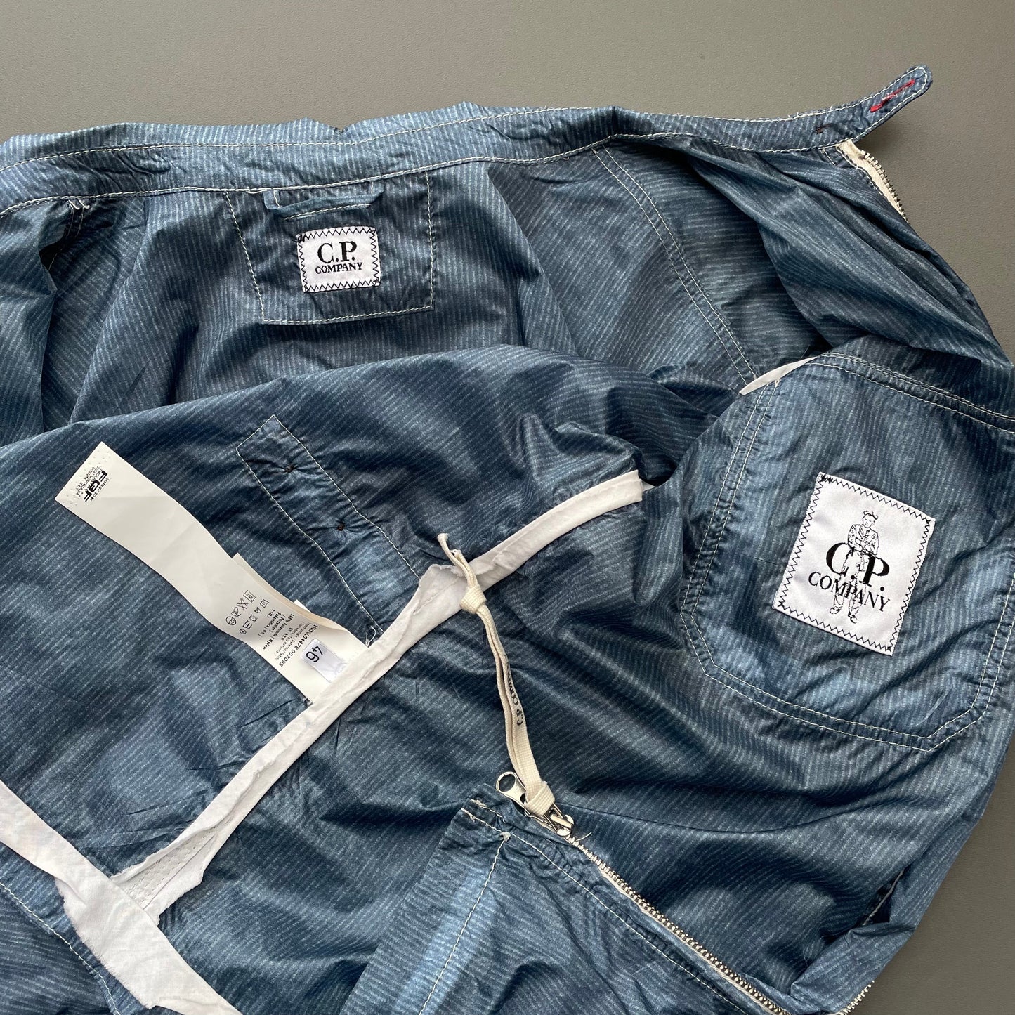 C.P. Company Blue Two-Tone Lightweight Nylon Overshirt | Small, Blue