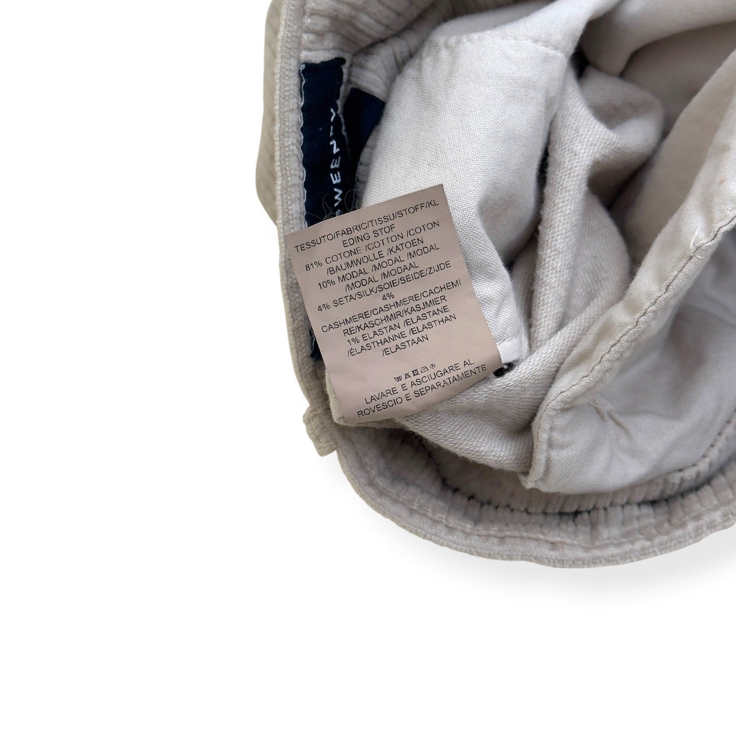 THOM SWEENEY CORDUROY COTTON BLEND TROUSERS CREAM 48 / S | Small, Cream
