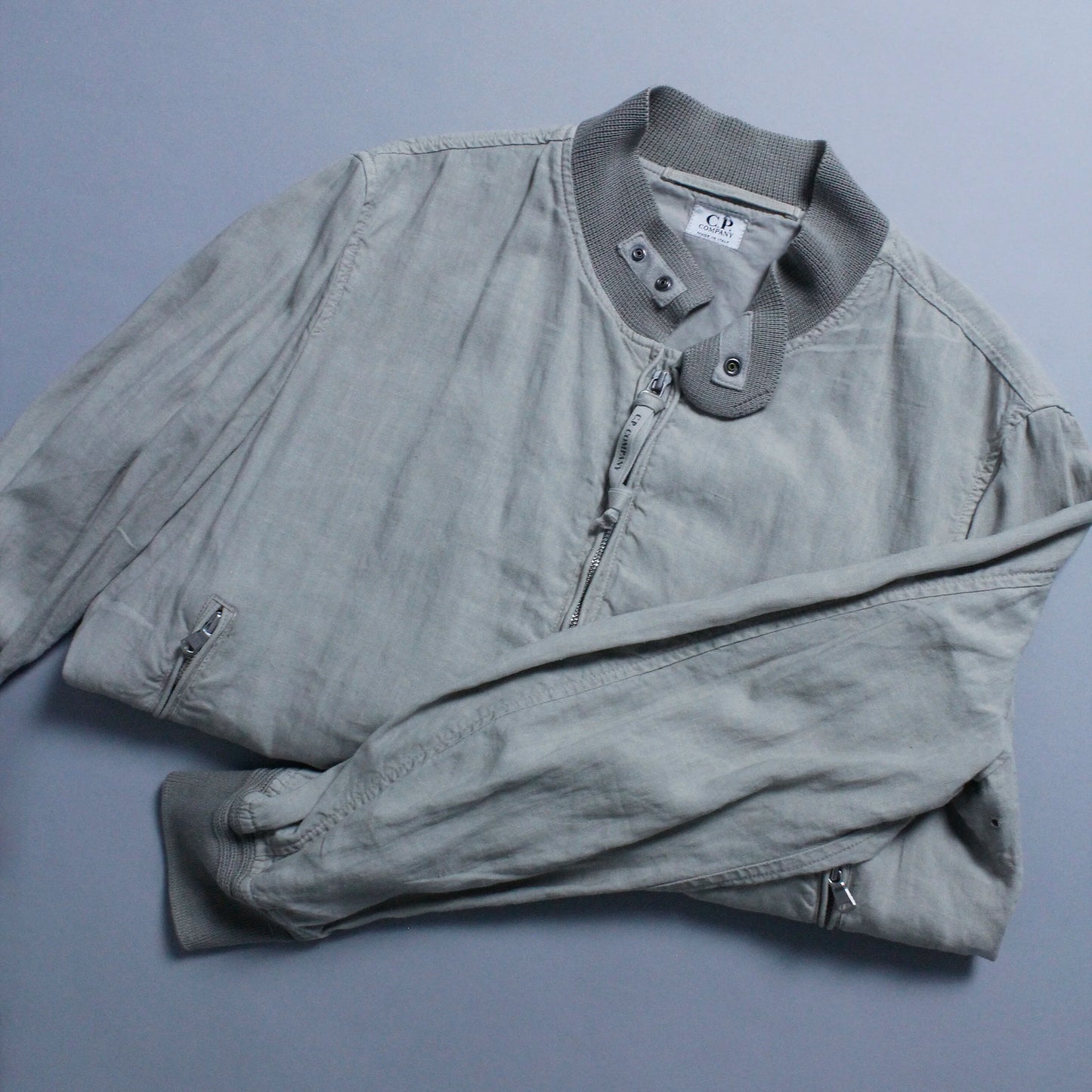 S/S 2005 C.P. COMPANY Linen Zip Up Flight Jacket