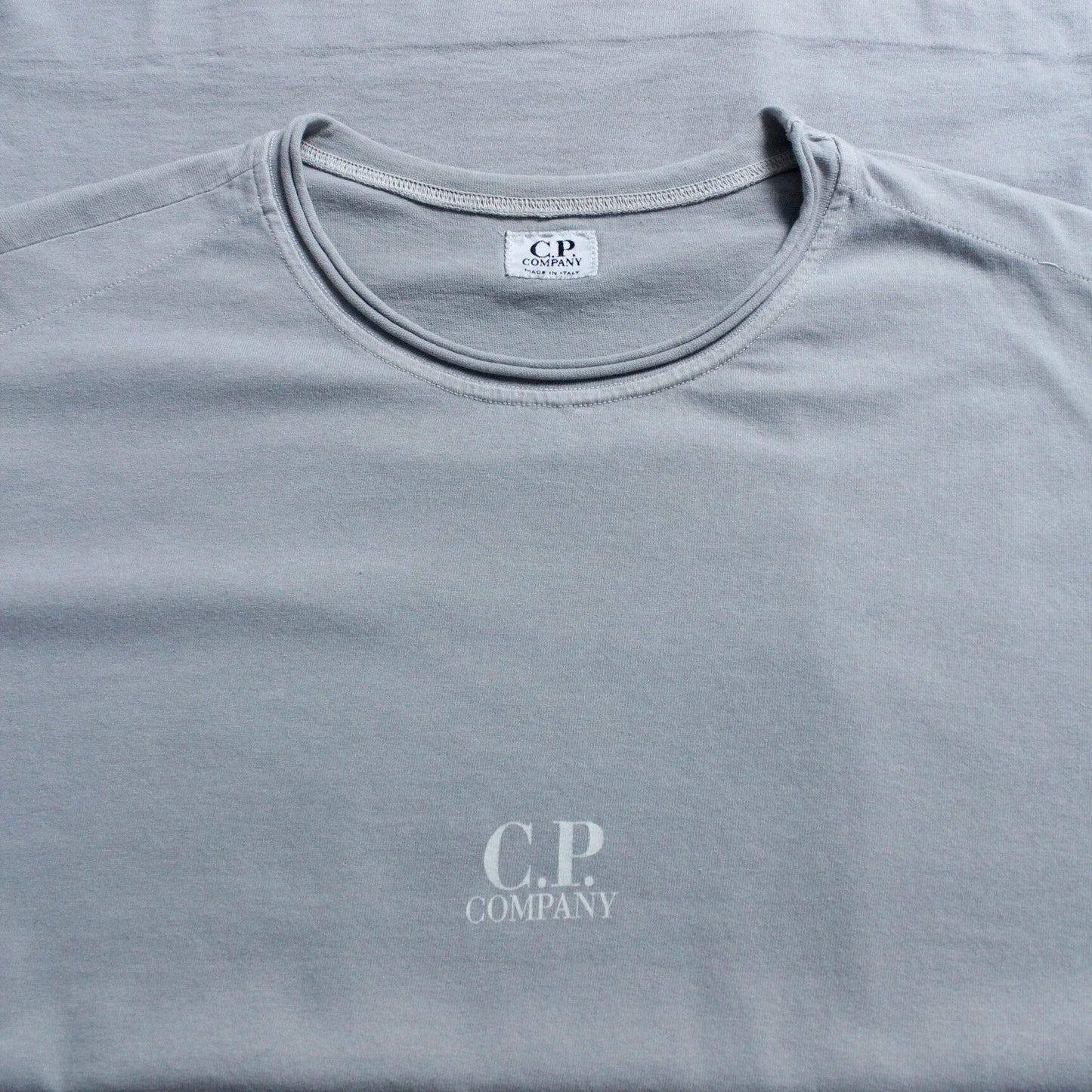 S/S 2005 C.P. COMPANY Rolled Collar Spell Out T-shirt