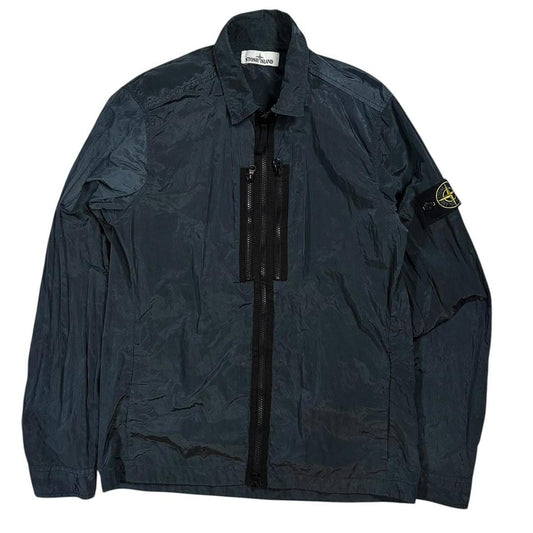 Stone island nylon metal overshirt jacket (M) | Default Title, Metallic Grey