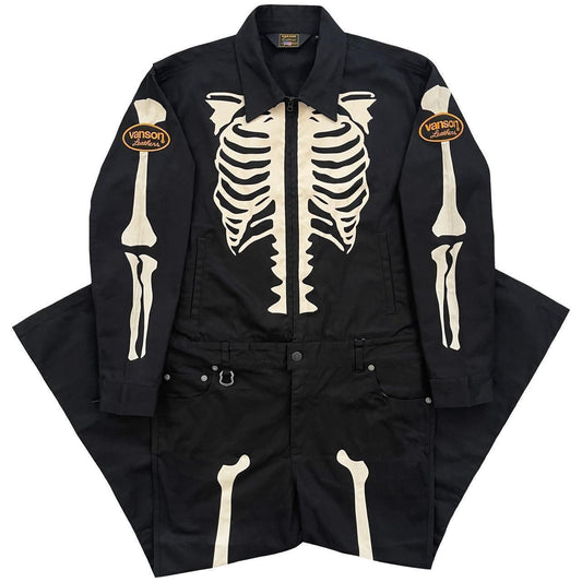 Vanson Leathers Skeleton Overalls - M