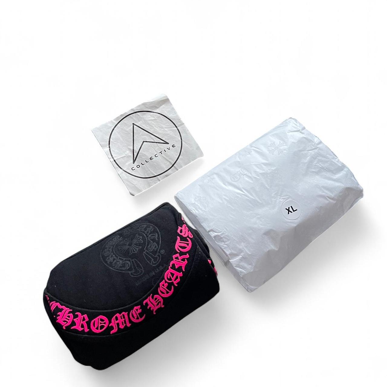 Chrome Hearts Black Pink Long Sleeve Pocket Crew | XL, Black