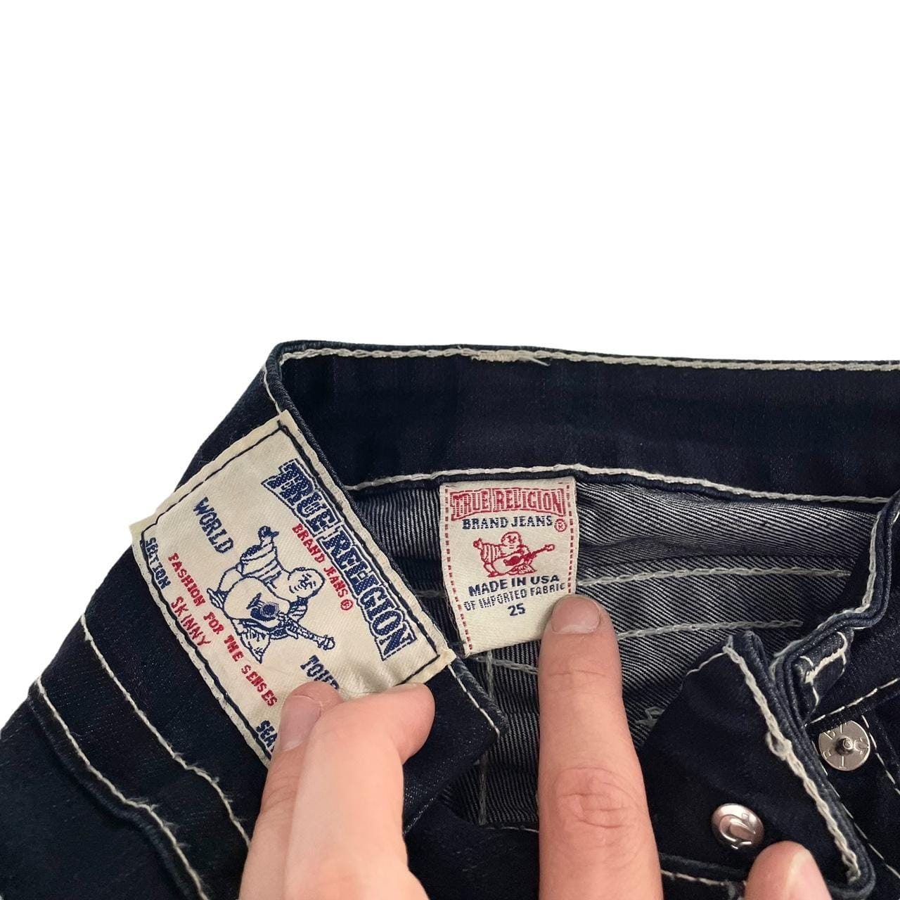Vintage True Religion big stitch jeans trousers W26 | W26, Navy