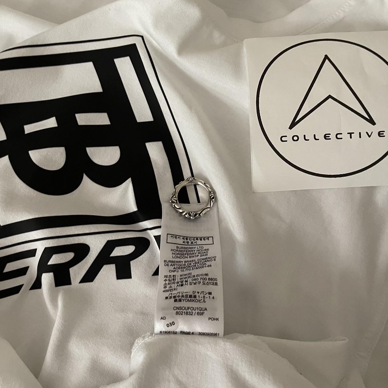 Burberry Oversized Logo White Tee | Large, White