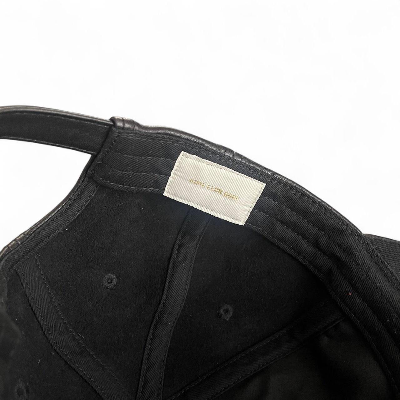 Aimé Leon Dore Brass Logo Leather Hat 'Jet Black' | O/S, Black