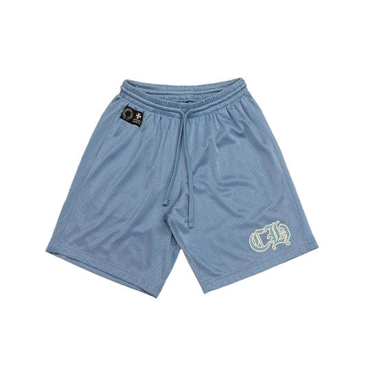 Chrome Hearts Mesh Warm Up Jersey Shorts Blue | Medium, Blue