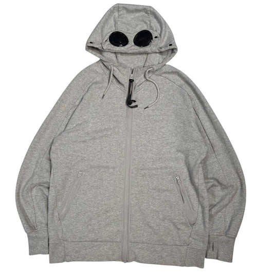 CP Company grey zip up goggle hoodie (XL) | Default Title, Grey