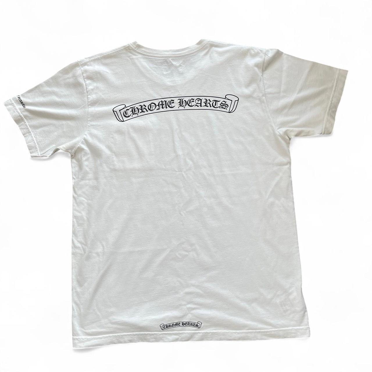 Chrome Hearts Scroll Logo Tee Shirt White | Default, Red