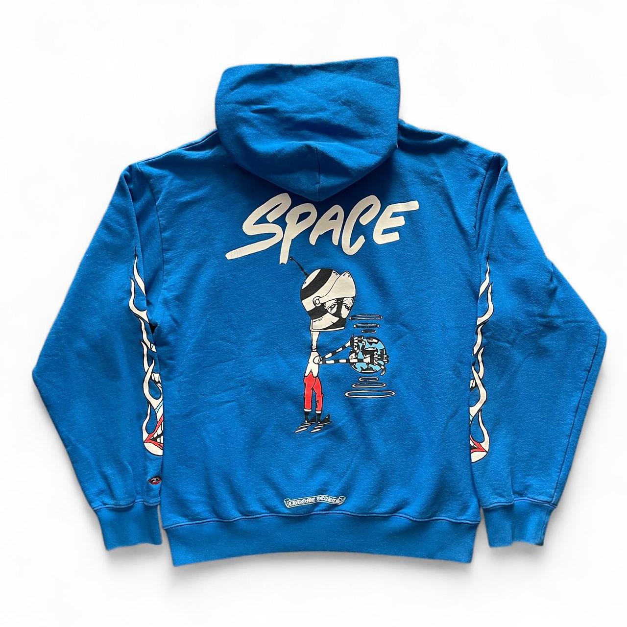 CHROME HEARTS SPACE パーカー ブルー Vintage Chrome Hearts Matty Boy Space Hoodie Blue | Large, Blue