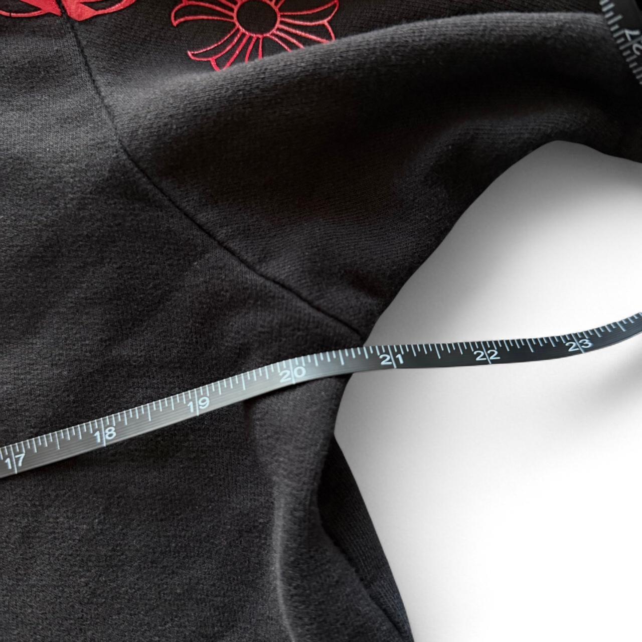 Chrome Hearts F&F Floral Horseshoe Hoodie Black / Red | Small (Fits M), Black