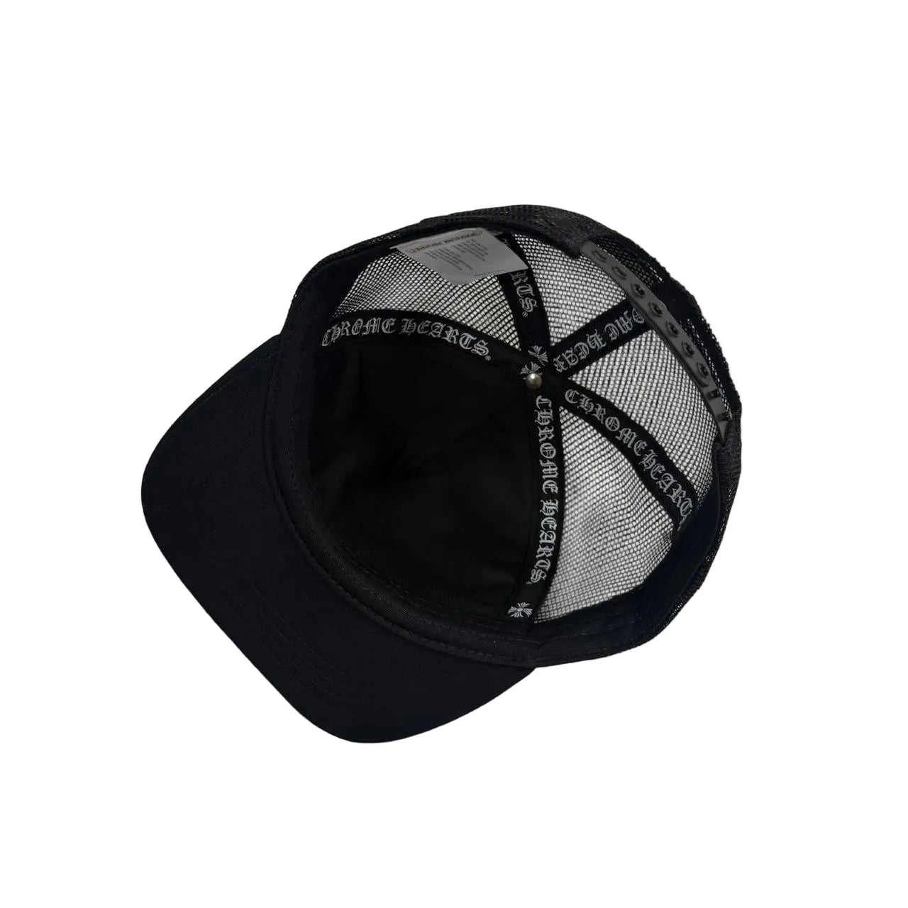 Chrome Hearts 3 Leather Cross Patch Trucker Cap Black | O/S, Black
